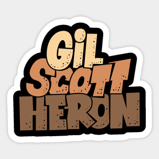 Gil Scott-Heron - Soul and Jazz Legend - Poet and Spoken Word Artist Sticker